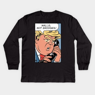 Donald Trump Pop Art Kids Long Sleeve T-Shirt